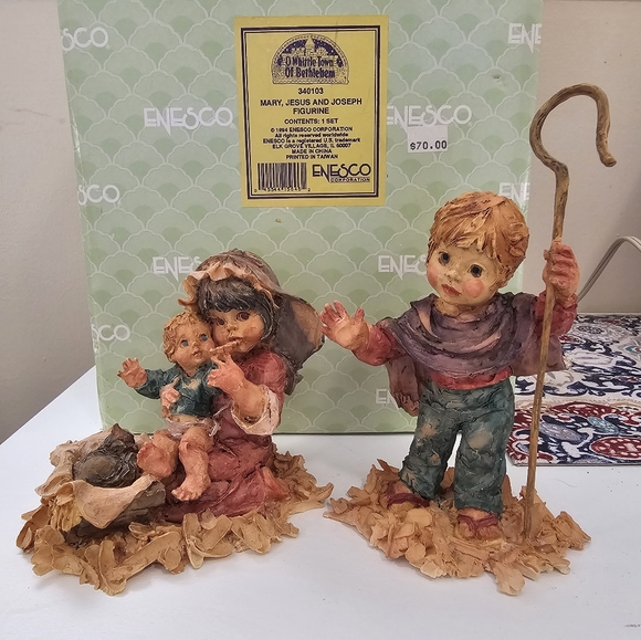 Vintage Enesco O Whittle Town of Bethlehem Nativity Scene - Picture 3 of 8
